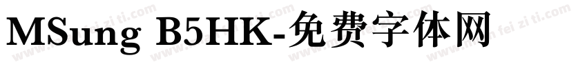 MSung B5HK字体转换